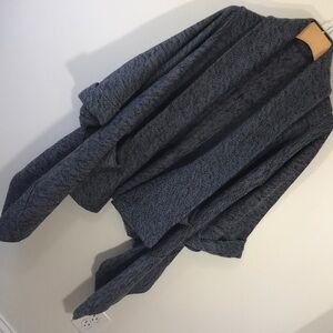 Nwot gray and blue open oversized cardigan